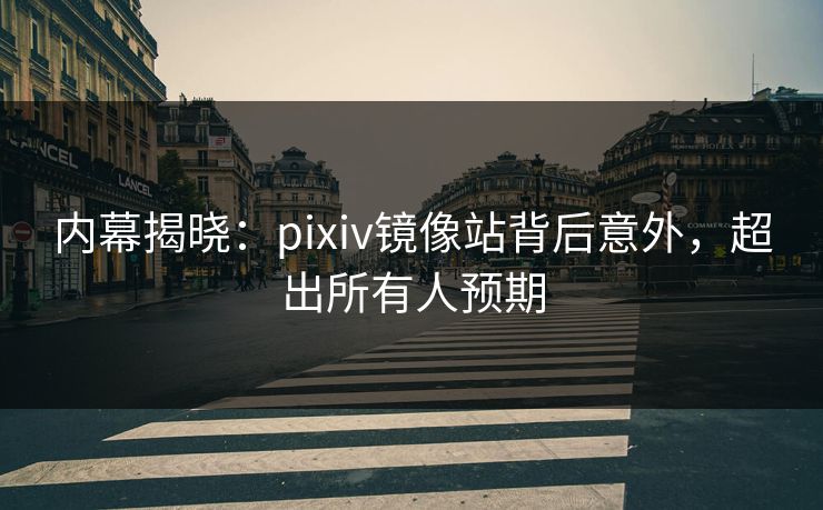 内幕揭晓：pixiv镜像站背后意外，超出所有人预期