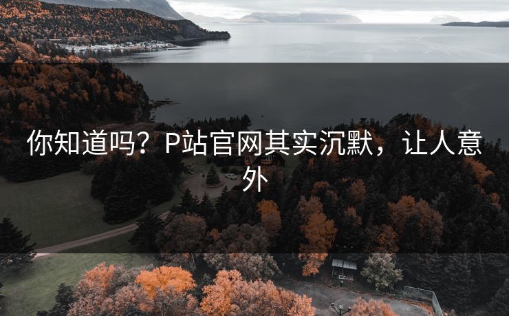 你知道吗？P站官网其实沉默，让人意外