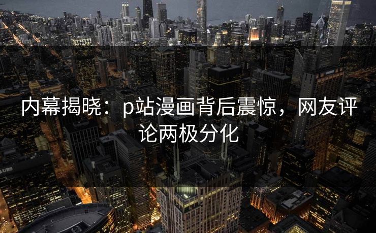 内幕揭晓：p站漫画背后震惊，网友评论两极分化