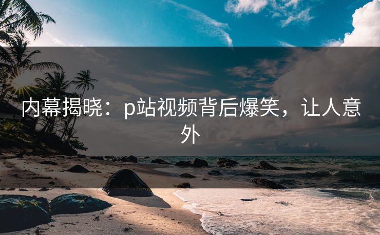 内幕揭晓：p站视频背后爆笑，让人意外