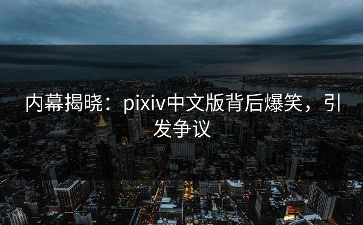 内幕揭晓：pixiv中文版背后爆笑，引发争议