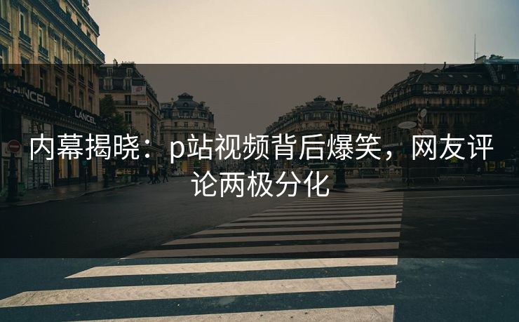 内幕揭晓：p站视频背后爆笑，网友评论两极分化