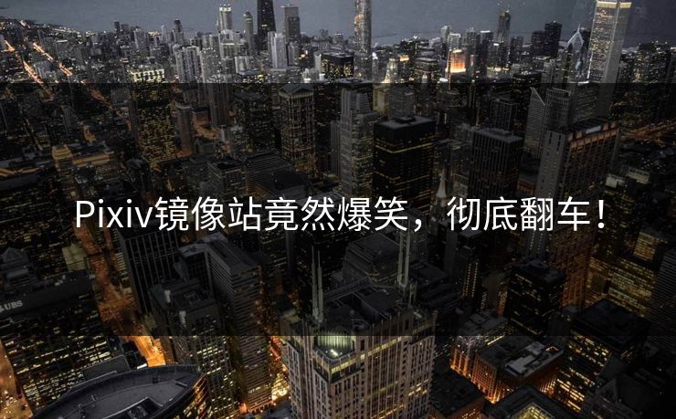 Pixiv镜像站竟然爆笑，彻底翻车！