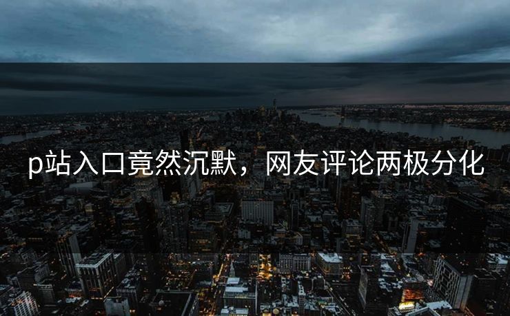 p站入口竟然沉默，网友评论两极分化